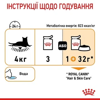 ПАК. Вологий корм для дорослих котів Royal Canin HAIR&amp;amp;SKIN IN JELLY (Желе) підтримка здоров'я шкіри та шерсті 12шт по 85 г