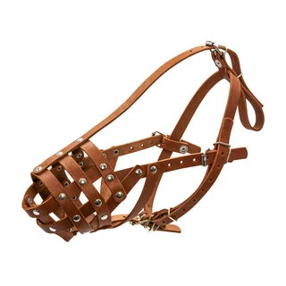 Намордник жорсткий "CoLLaR" (доберман, овчарка малая, далматин, сеттер малий), коричневий