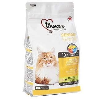 Сухий корм для літніх котів 1st Choice Senior Mature Less Aktiv з курячим смаком 5.44 кг