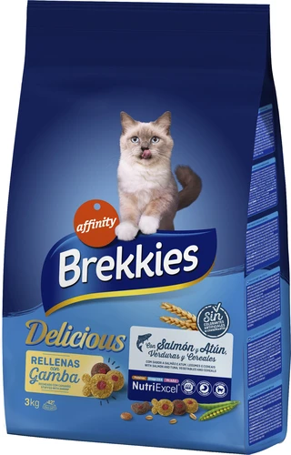 Сухой корм для котов и кошек Brekkies Cat Delice Fish для взрослых котов с рыбой 3 кг