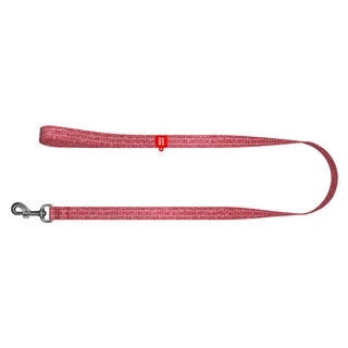Поводок для собак из восстановленного хлопка WAUDOG Re-cotton светоотражающий, Ш 25 мм, Дл 200 см, красный