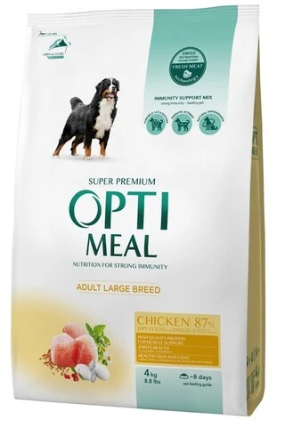 Сухий корм Optimeal для собак великих порід з курячим смаком 4 кг