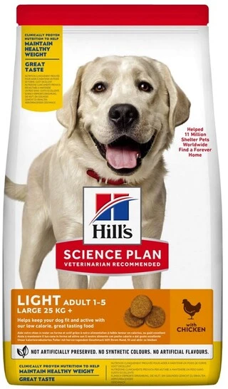 Сухий корм для дорослих собак великих порід Hill’s Science Plan Adult Light Large Breed з куркою 14 кг
