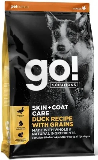 Корм для собак з качкою GO! SKIN + COAT Duck Recipe з зерном 11,4 кг