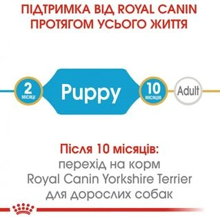 Сухий повнораційний корм для цуценят Royal Canin Yorkshire Terrier Puppy породи йоркширський тер'єр віком від 2 до 10 місяців 500 г