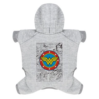 Комбинезон для собак WAUDOG Clothes, рисунок "Чудо-женщина комикс", софтшелл, S30, B 50-55 см, С 35-39 см