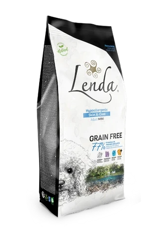 Сухой беззерновой корм для собак мелких пород Lenda Mini Hypoalergenic SKIN &amp;amp; COAT Grain Free, 2 кг