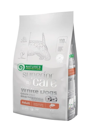 Сухой корм Nature's Protection Superior Care White Dogs Grain Free Adult Small and Mini Breeds Salmon 1,5 кг