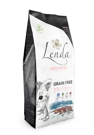 Сухой корм для котят беззерновой Lenda POULTRY &amp;amp; FISH Kitten с домашней птицей и рыбой, 2 кг