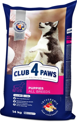 Сухий корм Club 4 Paws (Клуб 4 Лапи) Преміум для цуценят з високим вмістом курки 14 кг