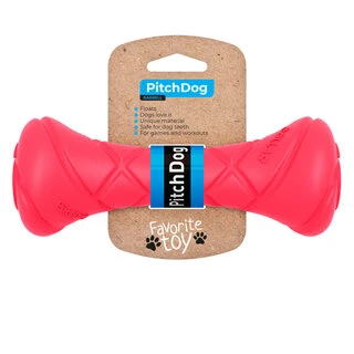 Игровая гантель для апортировки PitchDog, длина 19 см, диаметр 7 см, розовый