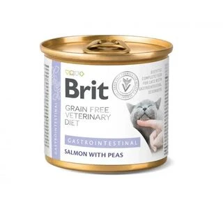 Корм влажный Brit Grain Free Veterinary Diets Gastrointestinal для кошек при проблемах с пищеварением с лососем 200 г