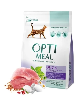 Сухий корм Optimeal для дорослих котів з смаком качки 200 г