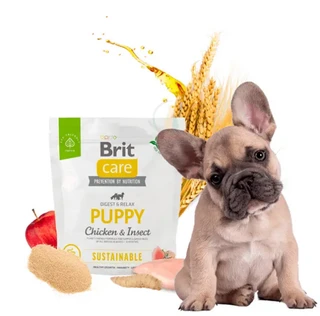 Сухий корм з куркою та комахами для цуценят Brit Care Dog Sustainable Puppy 12 кг (8595602558629)