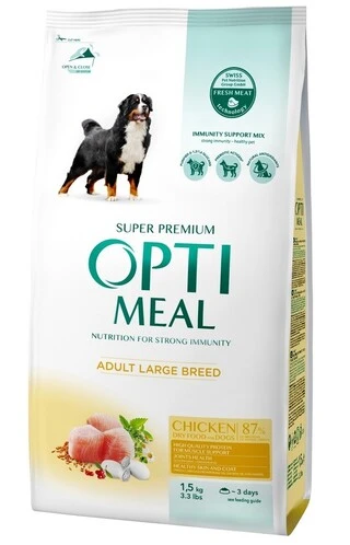 Сухий корм Optimeal для собак великих порід з курячим смаком 1,5 кг