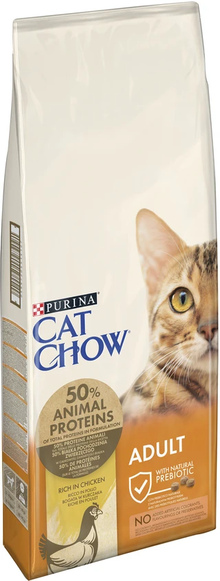 Сухой корм для взрослых кошек Purina Cat Chow Adult с курицей и индейкой 15 кг
