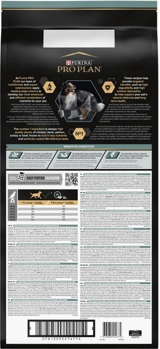 Сухой корм PRO PLAN Medium Adult 1+ Sensitive Digestion для взрослых собак средних пород с чувствительным пищеварением, с ягненком 14 кг