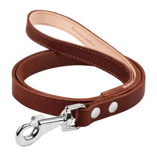 Поводок &quot;CoLLaR&quot; одинарный, непрошитый (ширина 16мм, длина 122см), коричневый