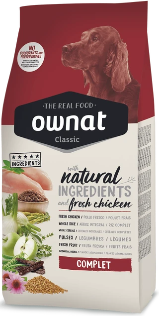 Сухий корм для дорослих собак Ownat Classic Complete (Dog) з куркою 4 кг