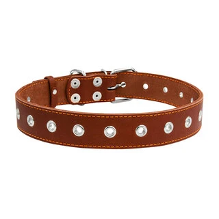 Ошейник "CoLLaR" безразмерный (ширина 35мм, длина 69см), коричневый