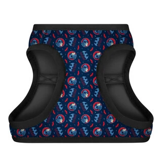 М'яка шлея для собак WAUDOG Clothes з QR паспортом, малюнок "Бетмен червоно-синій", XS3, В 32-35 см, С 22-24 см