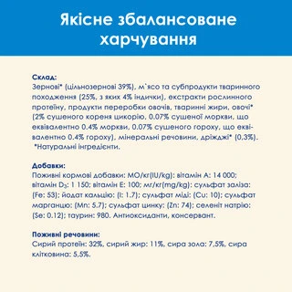 Сухий корм для дорослих котів Purina Cat Chow Feline 3-in-1 з формулою трійного дії, з індичкою 1.5 кг