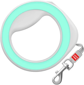 Поводок-рулетка для собак Collar WAUDOG R-leash, кругла, XS-M, до 40 кг, 2,9 м, світловідбиваюча стрічка, зелена