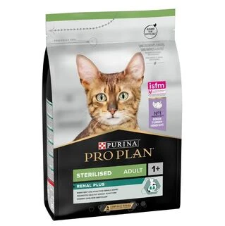 Сухий корм для котів Purina Pro Plan Sterilised Adult 1+ Renal Plus з індичкою 3 кг
