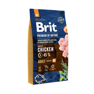 Сухий корм Brit Premium Adult M для дорослих собак середніх порід з курячим смаком 8 кг