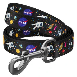 Повідок для собак нейлоновий WAUDOG Nylon, малюнок &quot;NASA&quot;, Ш 15 мм, Дл 122 см