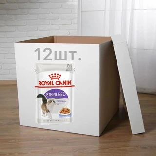 ПАК. Вологий корм Royal Canin STERILIZED JELLY (Желе) для дорослих стерилізованих кішок 12шт по 85 г