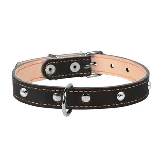 Нашийник "CoLLaR" подвійний з прикрасами (ширина 14мм, довжина 27-35см), чорний