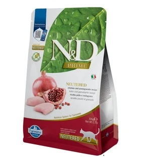 Фармина сухой корм для стерилизованных кошек N&amp;amp;D GRAIN FREE PRIME CHICKEN &amp;amp; POMEGRANATE NEUTERED ADULT с курицей 300 г