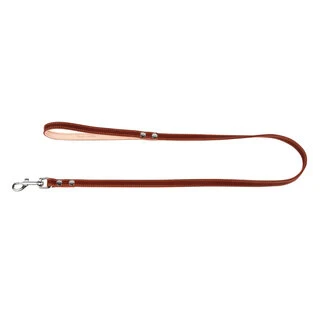 Поводок "CoLLaR" подвійний з прошивкою (ширина 16мм, довжина 122см), коричневий