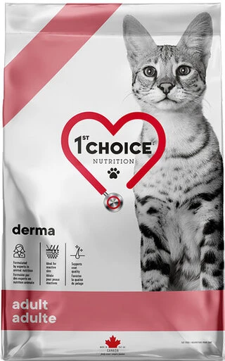 Сухий дієтичний корм для котів 1st Choice Adult Derma 4.54 кг