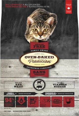 Беззерновой сухой корм для кошек Oven-Baked из красного мяса 4.54 кг