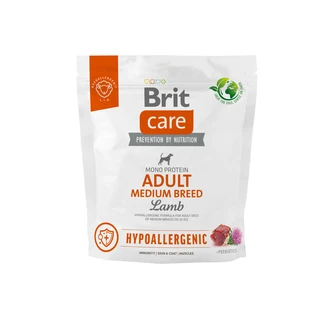 Корм для собак середніх порід Brit Care Dog Hypoallergenic Adult Medium Breed гіпоалергенний з ягням 1 кг (8595602559039)