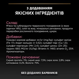 Упаковка вологого корму для дорослих котів з чутливим травленням Pro Plan Delicate, мус з індички 24 шт. х 85 г