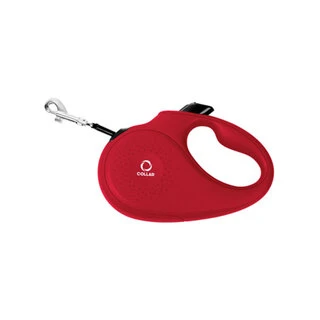 Поводок-рулетка CoLLaR для собак, розмір M, 25 кг, 5 м, стрічка, червоний