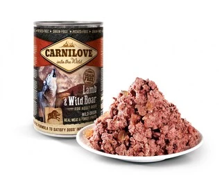 Вологий корм для собак Carnilove Dog k з ягням та диким кабаном 400 г (8595602529315)