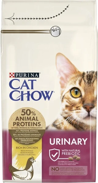 Сухий корм для дорослих котів Purina Cat Chow Urinary для підтримки здоров'я сечовивідної системи, з куркою 1.5 кг (5997204514387)