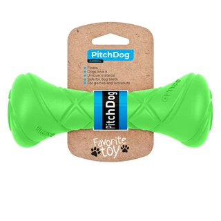 Ігровий гантель для апортировки PitchDog, довжина 19 см, діаметр 7 см, салатовий