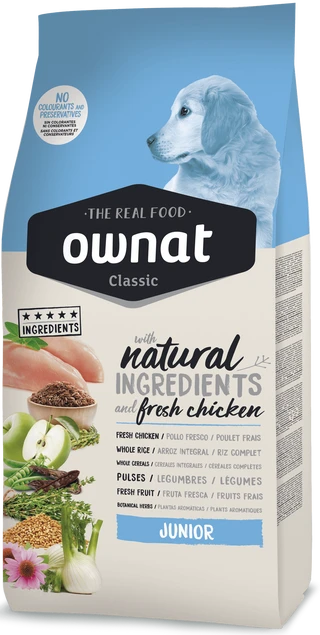 Сухий корм для цуценят Ownat Classic Junior (Dog) з куркою 4 кг