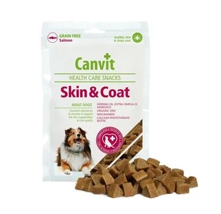 Полувологі функціональні ласощі для собак Canvit Skin and Coat для шкіри та шерсті 200 г