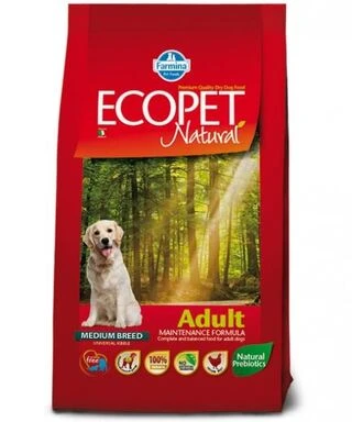 Сухий корм Farmina Ecopet Natural Puppy Medium для цуценят середніх порід, з куркою, 12 кг