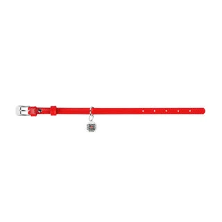 Нашийник для собак шкіряний WAUDOG Glamour з QR паспортом, без прикрас, Ш 15 мм, Дл 27-36 см, червоний