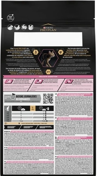 Сухой корм PRO PLAN Adult 1+ Delicate Digestion для взрослых кошек с чувствительным пищеварением и требовательных к еде с ягненком 1.5 кг