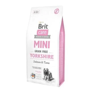 Сухой беззерновой гипоаллергенный корм для собак мелких пород Brit Care Mini Yorkshire с лососем и тунцом 7 кг