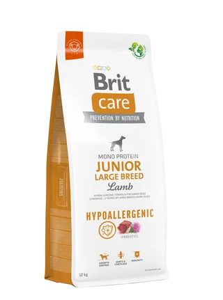Сухой гипоаллергенный корм для молодых собак крупных пород Brit Care Dog Hypoallergenic Junior Large Breed, с ягненком, 12 кг (8595602559046)