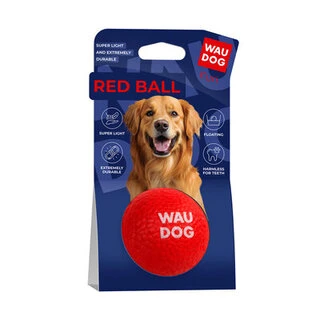 Игрушка для собак WAUDOG Fun Red Ball, сверхлегкий и чрезвычайно прочный, вспененный термопластичный полиуретан, 70 мм